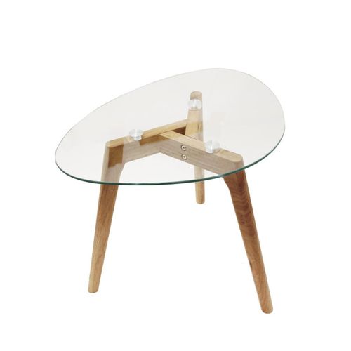 Tables Gigognes Galets Plateaux En Verre Trempé (lot De 2)