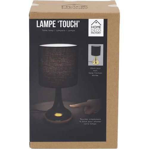 Lampe Touch En Métal Doré 32.5 Cm Noir