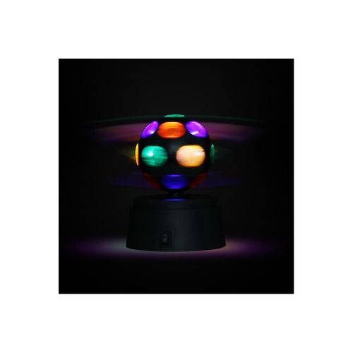 Mini Boule Disco LED "rotative" 11cm Noir