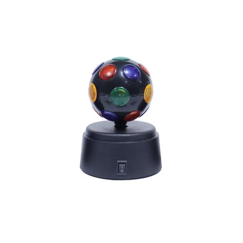 Mini Boule Disco LED "rotative" 11cm Noir