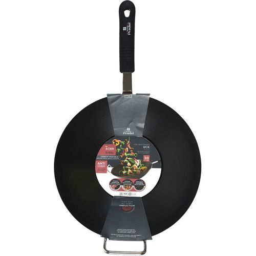 Wok En Acier "tous Feux" 33cm Noir