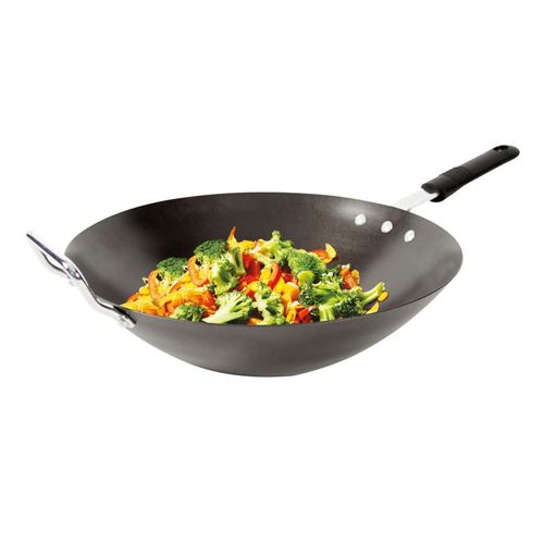 Wok En Acier "tous Feux" 33cm Noir