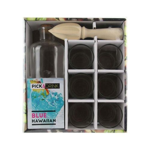 Coffret Rhumerie Avec 6 Verres Et Bouteille