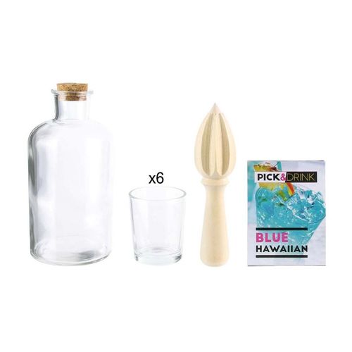 Coffret Rhumerie Avec 6 Verres Et Bouteille