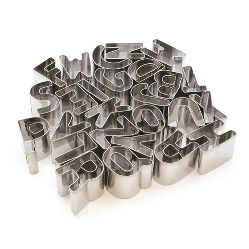 Emporte-pièces 26 Lettres "alphabet" 2cm Argent