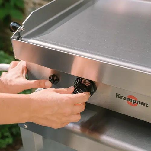 Plancha Gaz 3000w Plaque Inox 54x33cm Pfsb2ma-kr