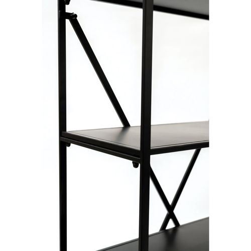 Bibliothèque Design 5 Plateaux De Rangement En Métal H.155 Cm - Noir