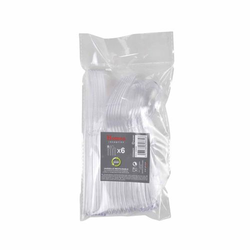 Ménagère 24 Pièces "couverts Réutilisables" Transparent