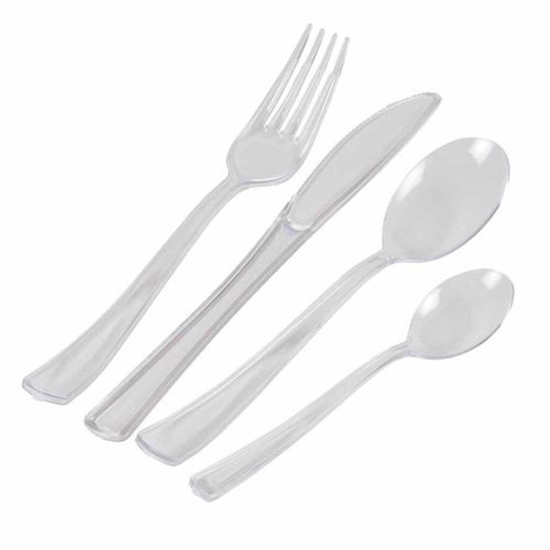 Ménagère 24 Pièces "couverts Réutilisables" Transparent