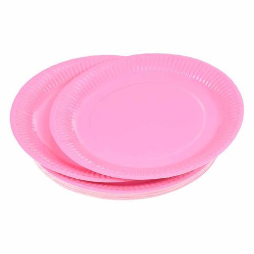 Lot De 20 Assiettes En Carton "vitamine" 23cm Rose