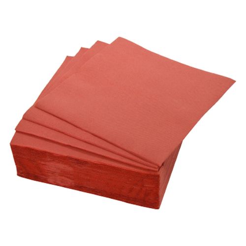 Lot De 40 Serviettes En Papier "vitamine" 38x38cm Terracotta
