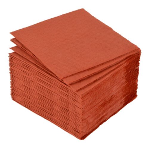 Lot De 40 Serviettes En Papier "vitamine" 25x25cm Terracotta
