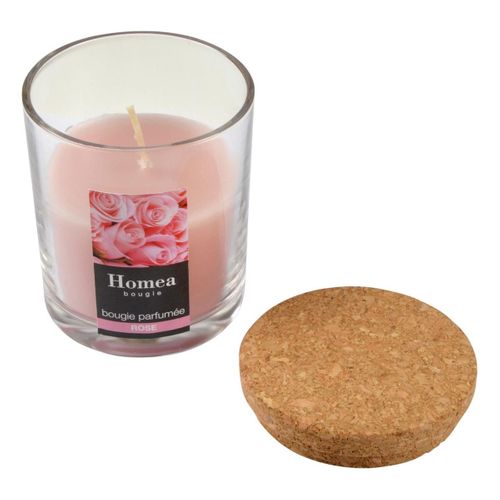 Bougie Verrine Parfumée "essentiel" 8cm Rose