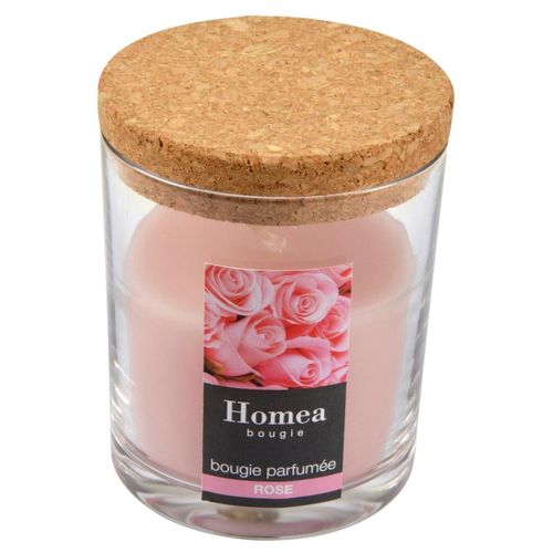 Bougie Verrine Parfumée "essentiel" 8cm Rose