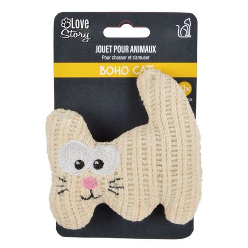 Jouet Peluche Pour Chat "boho Cat" 12cm Naturel