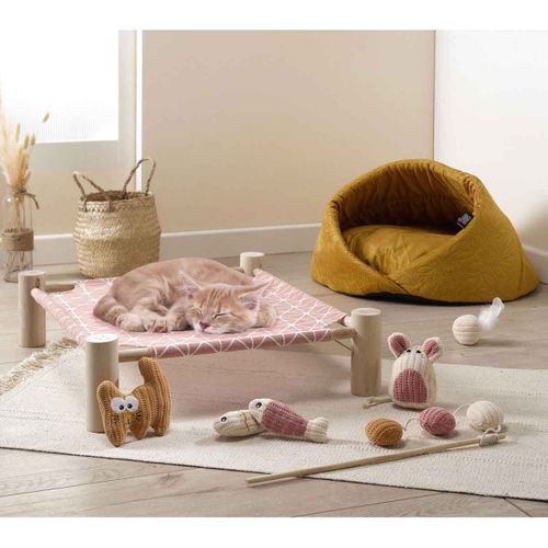 Jouet Peluche Pour Chat "boho Cat" 12cm Naturel