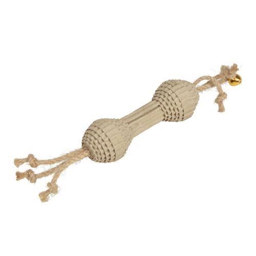 Jouet Pour Chat "haltère et Ficelles" 17cm Naturel