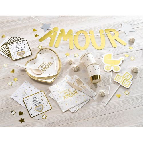 Lot De 20 Serviettes De Table Motif Ciel Plein D'étoiles/Noël 33 X 33 Cm