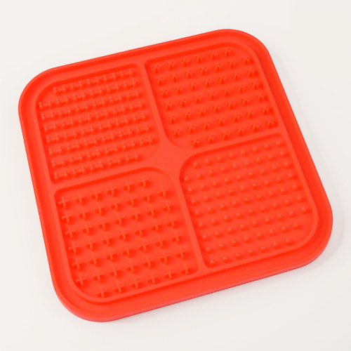 Tapis De Léchage Animaux "silicone" 20cm Rouge