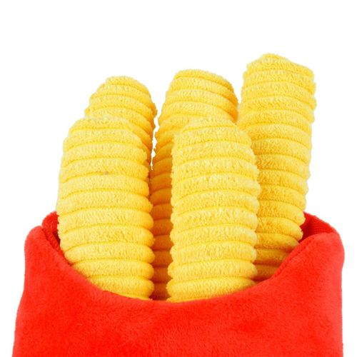 Jouet Peluche De Fouille "frites" 19cm Rouge et Jaune