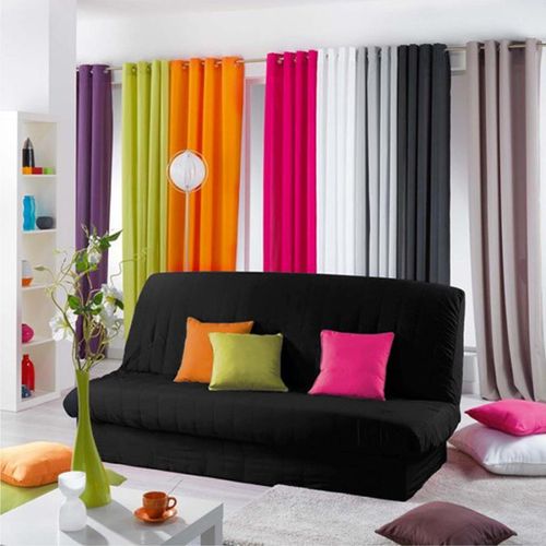 Housse Clic-clac Matelassée Dos Nu Noir 140x200