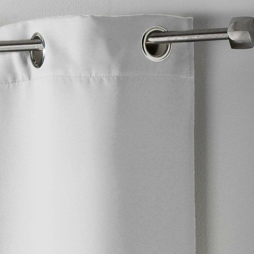 Rideau Occultant Noche 135x180 Cm Gris Perle - Marque Paris Prix, Tissu Noir Total, Neuf