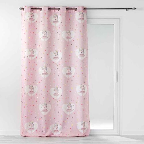 Rideau Enfant "petite étoile" 140x260cm Rose