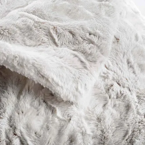Plaid Imitation Fourrure/sherpa Alaska Blanc 125x150 Cm