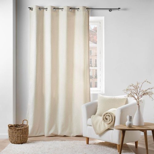 Coussin Déhoussable En Bouclette Unie - 45x45 Cm - Naturel