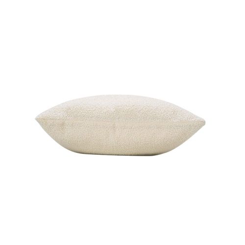 Coussin Déhoussable En Bouclette Unie - 45x45 Cm - Naturel