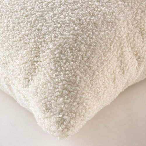 Coussin Déhoussable En Bouclette Unie - 45x45 Cm - Naturel