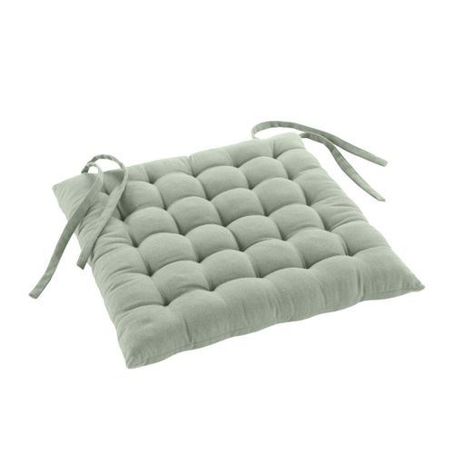 Assise Matelassée En Coton Et Polyester Recyclé - 38x38 Cm - Sauge