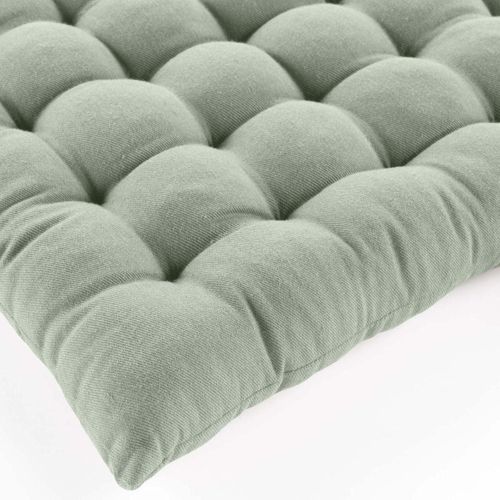 Assise Matelassée En Coton Et Polyester Recyclé - 38x38 Cm - Sauge