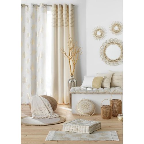 Rideau à Oeillets "sunny Gold" 140x280cm Or