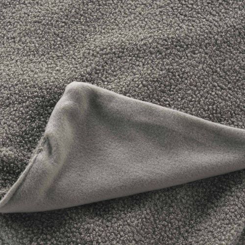 Plaid Bouclette Unie Wooly Gris 125x150 Cm