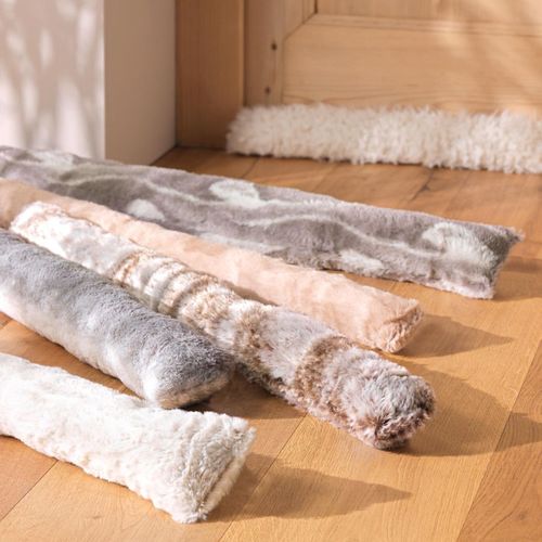 Boudin Bas De Porte Imitation Fourrure "antartic" 80cm Gris