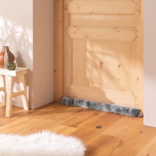 Boudin Bas De Porte Imitation Fourrure "antartic" 80cm Gris