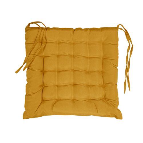 Galette De Chaise Matelassée "essentiel" 40x40cm Ocre