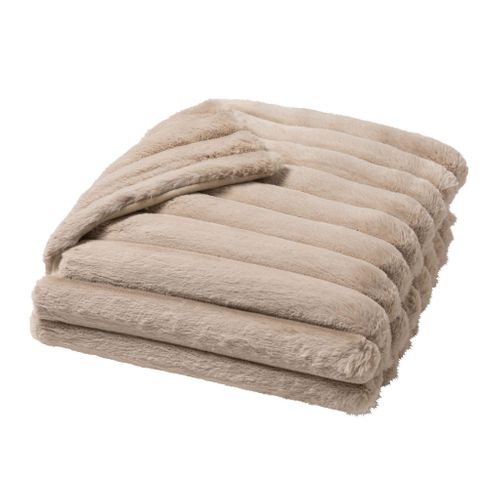 Plaid Fourrure Chaud 125x150 Boudoir Sable