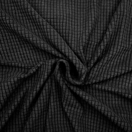 Housse De Canapé En Tissu Gaufré "sacha" 230cm Noir