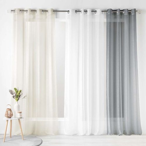Voilage 140x240 cm LISSEA Blanc vue d'ambiance 1