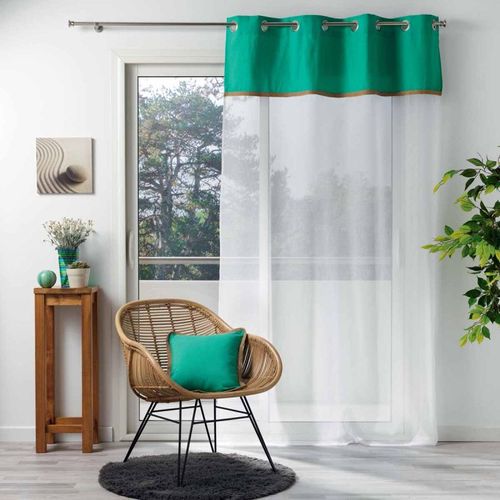 Rideau Voilage à Oeillets "kelonia" 140x280cm Vert