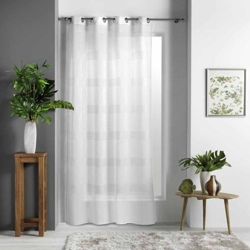 Rideau Voilage à Oeillets "ajourela" 140x240cm Blanc