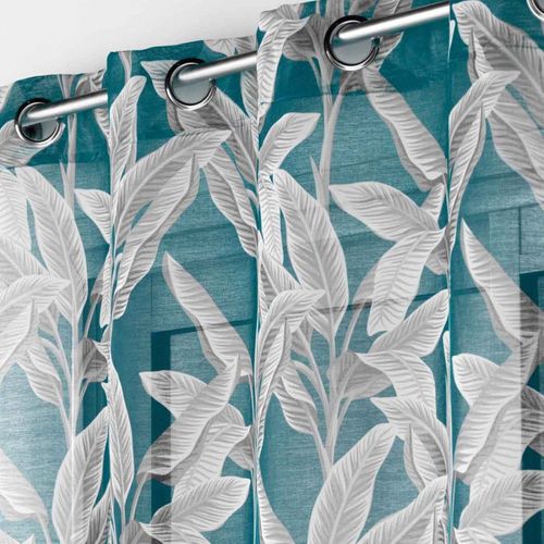 Rideau Voilage à Oeillets "isibelle" 140x240cm Bleu