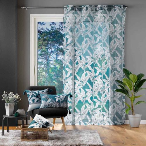 Rideau Voilage à Oeillets "isibelle" 140x240cm Bleu