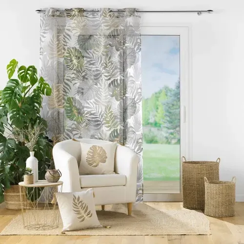 Rideau Voilage à Oeillets "mogador" 140x280cm Beige