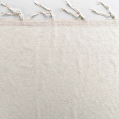 Voilage à Nouettes - Effet Lin Tissé - 140x240 Cm - Beige