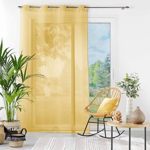 Voilage à Oeillets Louise Jaune 140x240