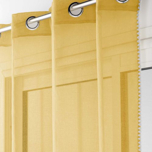 Voilage à Oeillets Louise Jaune 140x240