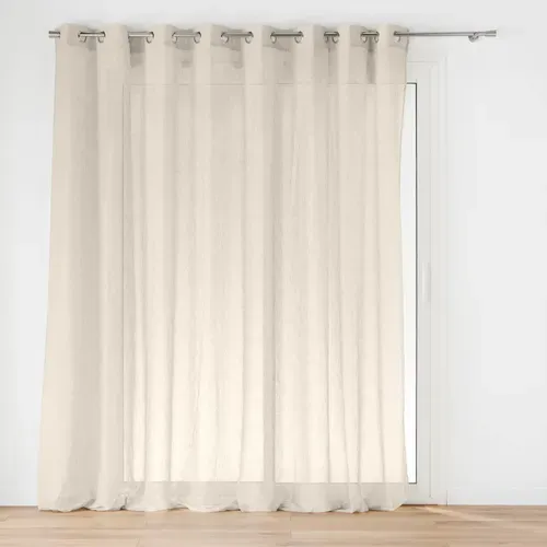 Voilage Grande Largeur - Effet Lin Tissé - 300x240 Cm - Lin